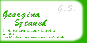 georgina sztanek business card